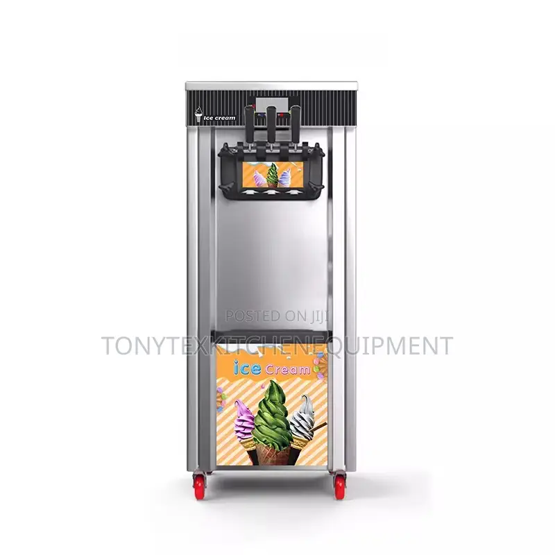 Standing Commercial Ice Cream Machine 3nozzel