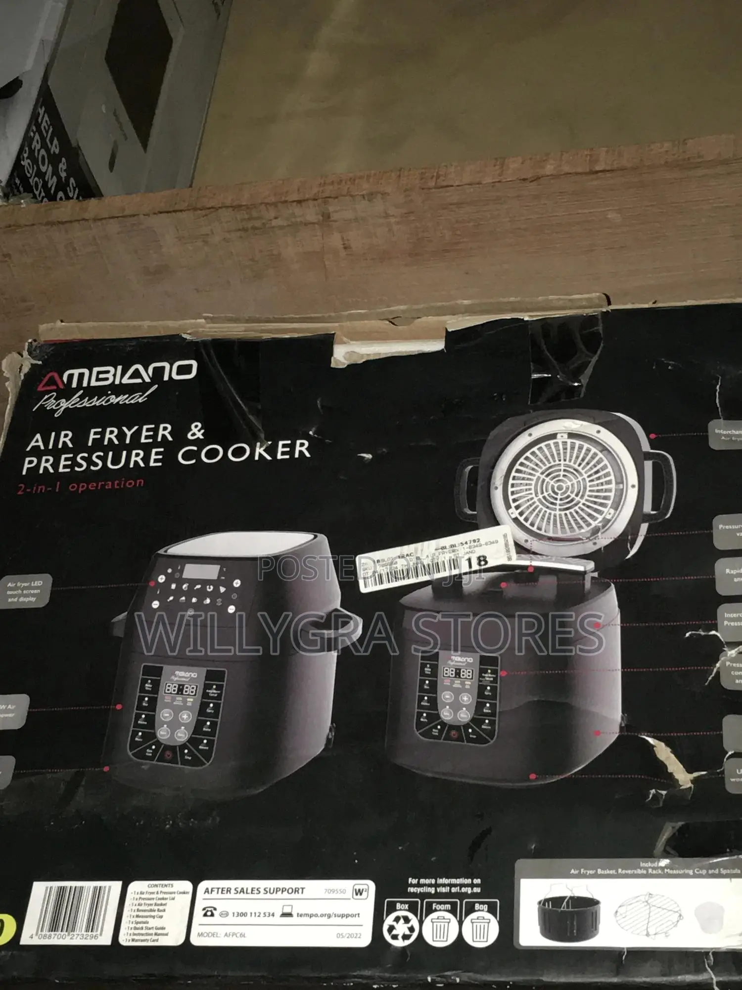 Ambiano 2 In 1 Pressure Cooker And Air Fryer