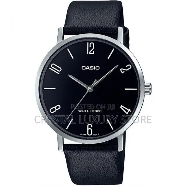 Casio Quality Luxury Men Genuine Leather Wristwatch