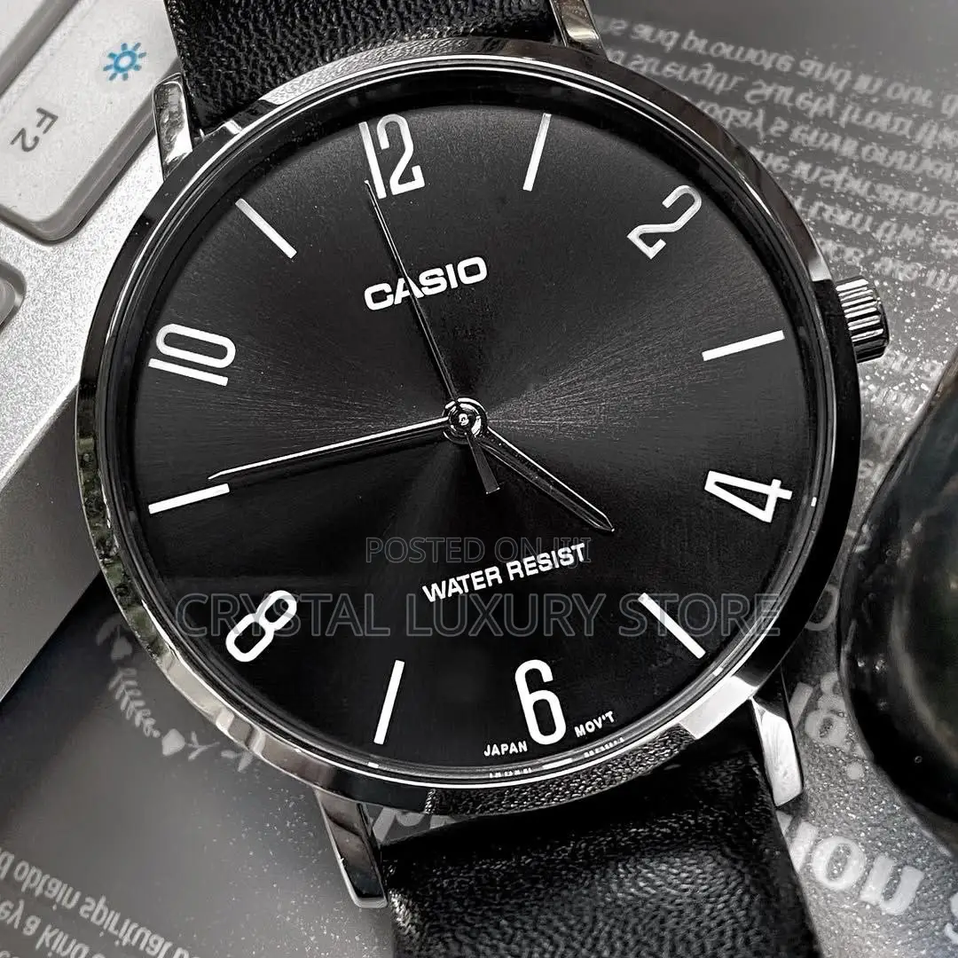 Casio Quality Luxury Men Genuine Leather Wristwatch