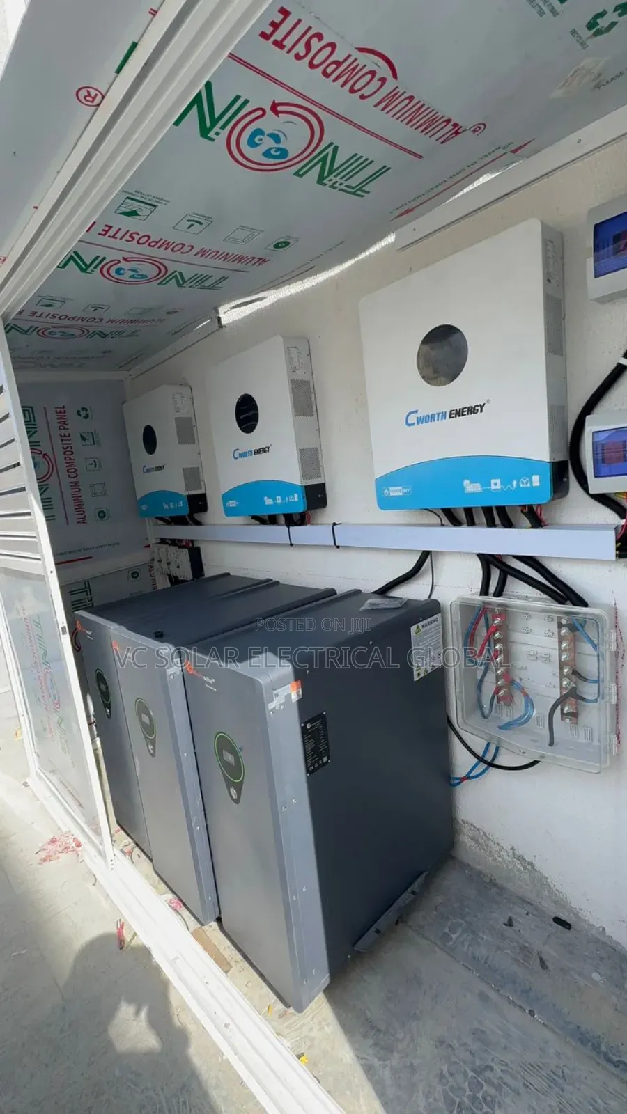 Setup of 75kwh Felicity Lithium Battery and 30.6kva Cworth