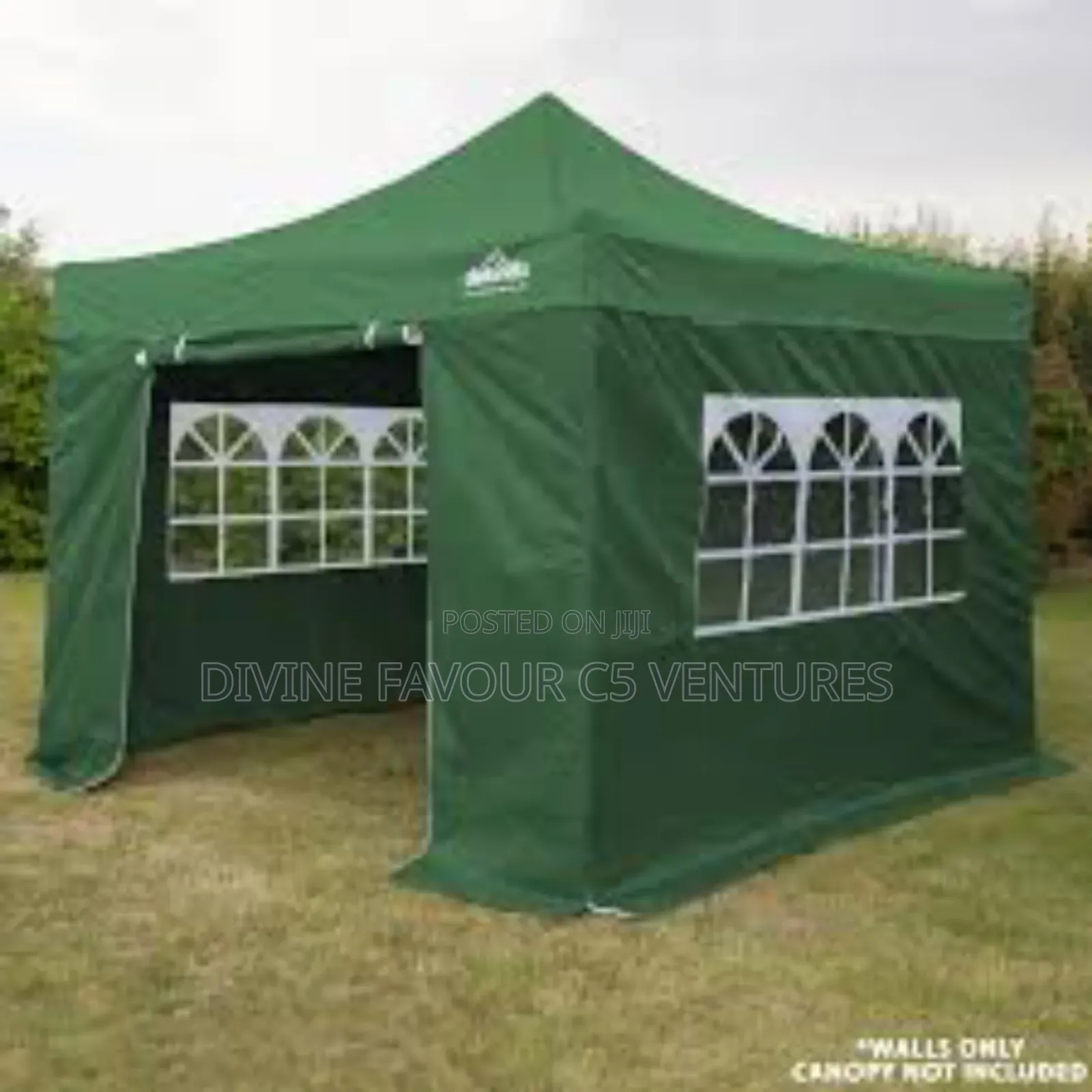 Foldable Gazebo Tent With Side Walls ( Green) and Window.