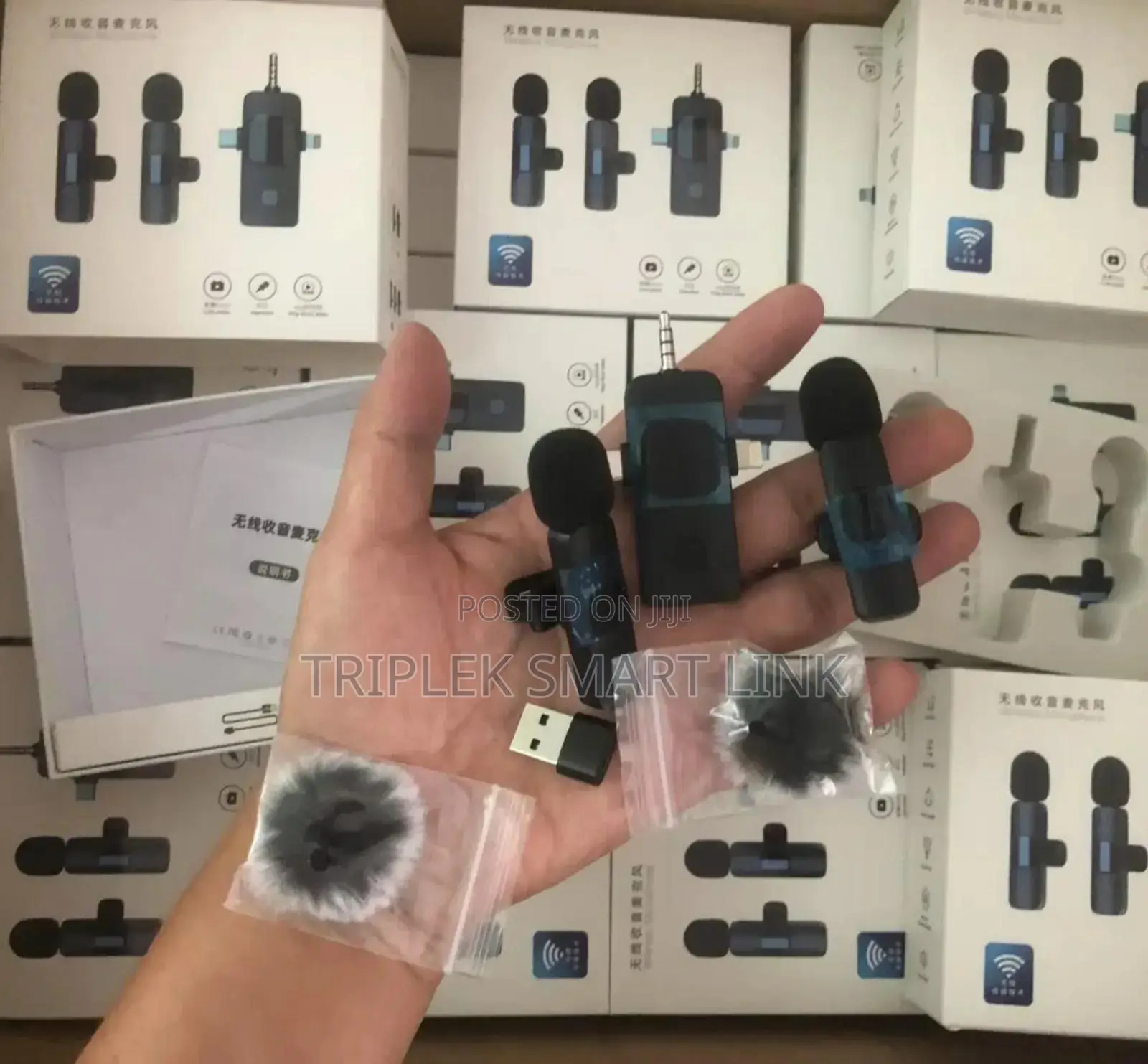 4 in 1 Dual Wireless Lavalier Mic for Typec, Ios, Pc, Camera