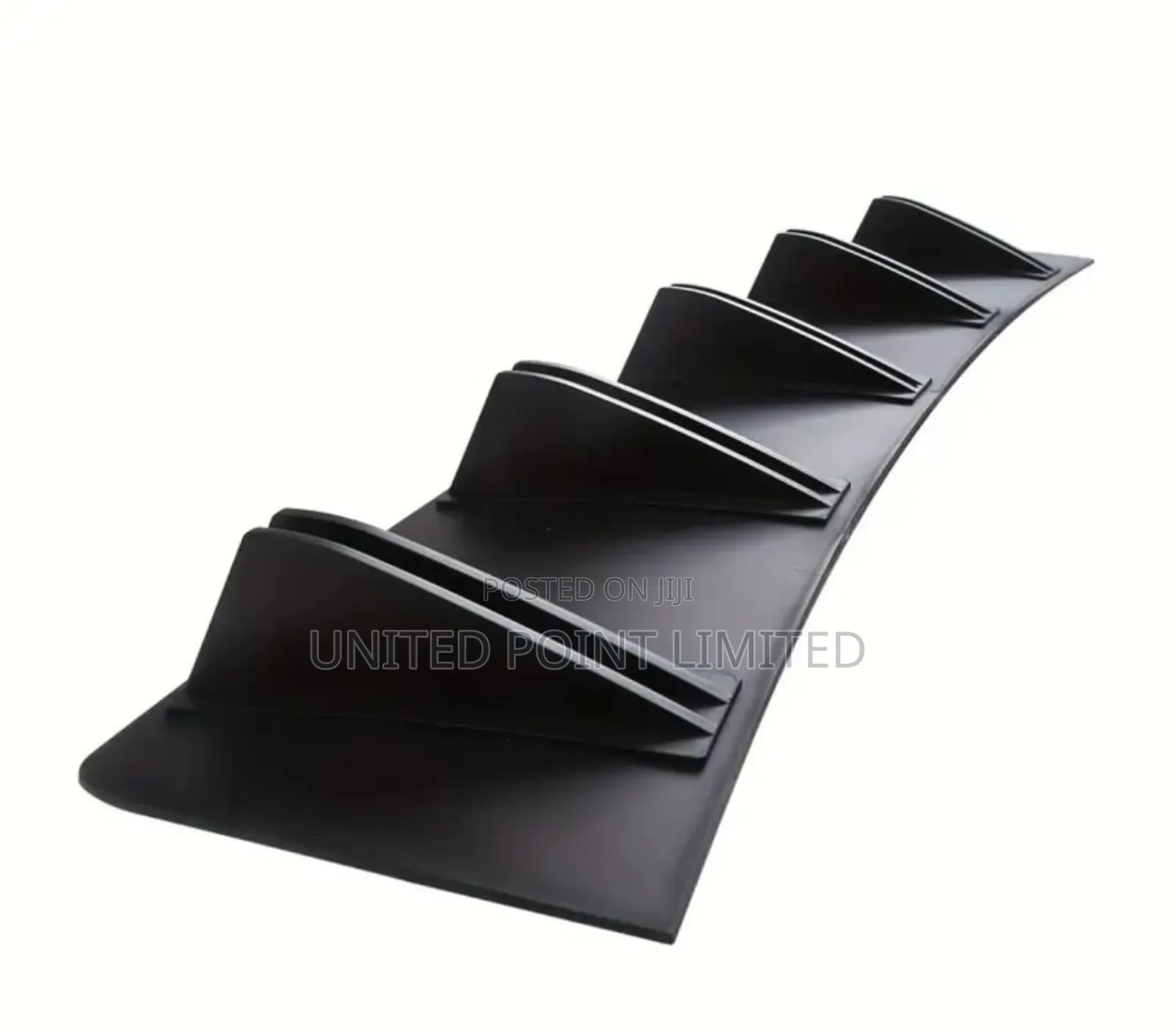 Car Black Rear Bumper 5 Shark Fins Spoiler Wing