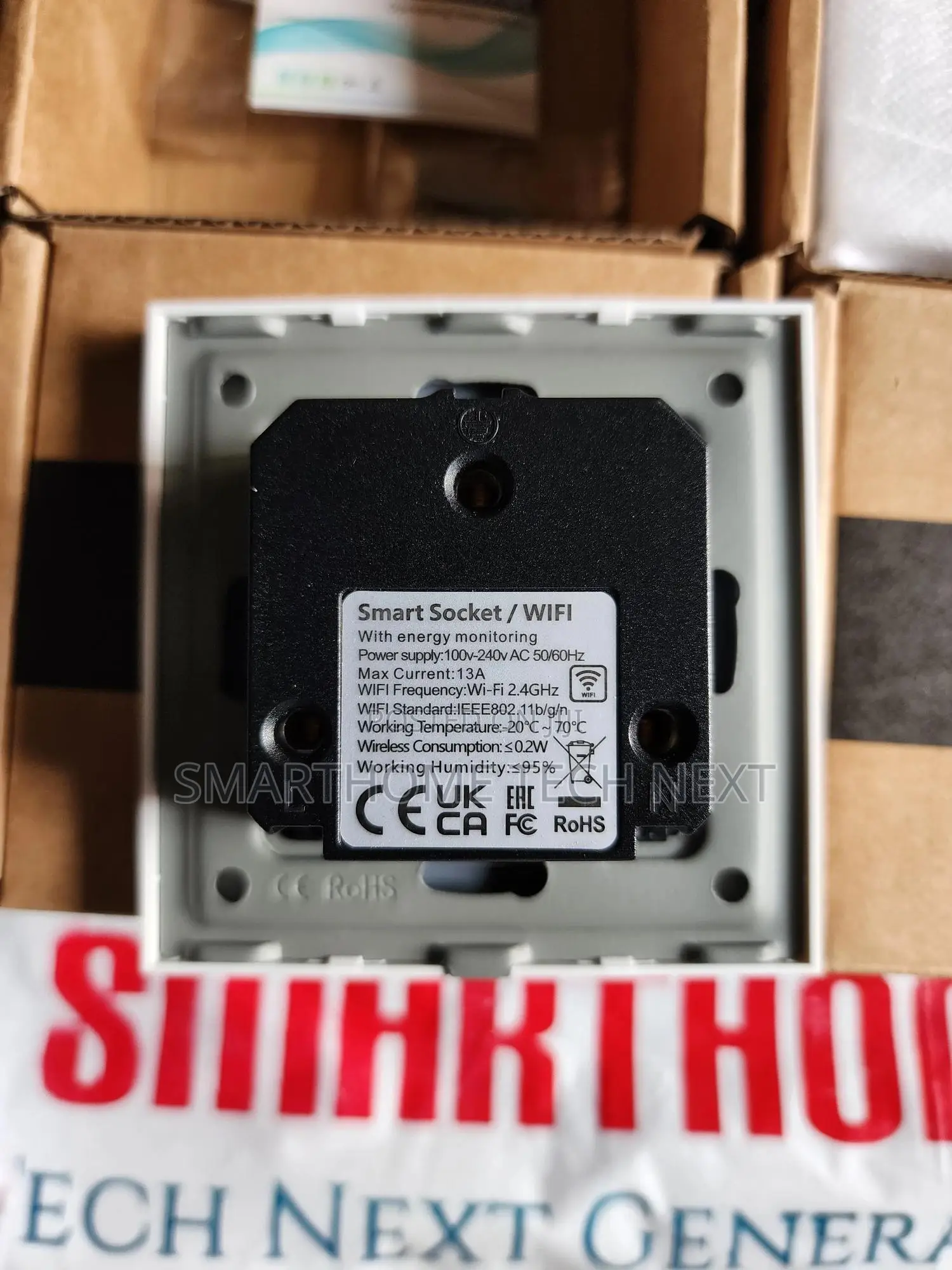 13a Single Tuya White Smart Socket – Energy Monitoring