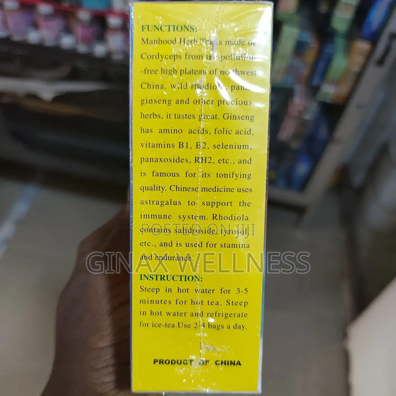 Jianxi Manhood Herb Tea for Libido, Energy, and Sexual Performance