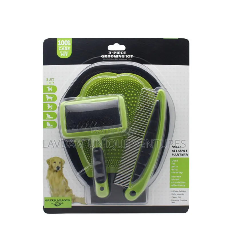 Pet Bathing Grooming Kit – Gloves + Brush + Combs