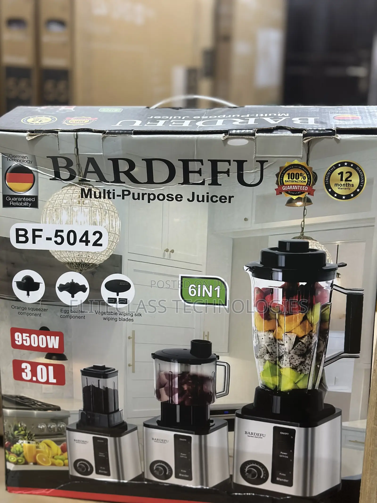 Bardefu Bf‐5042 Kitchen All-Rounder 6 in 1 Blender