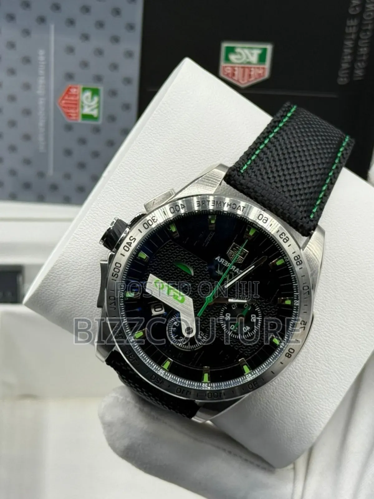 Original Tag Heuer Faux Leather Strap Watch In Store