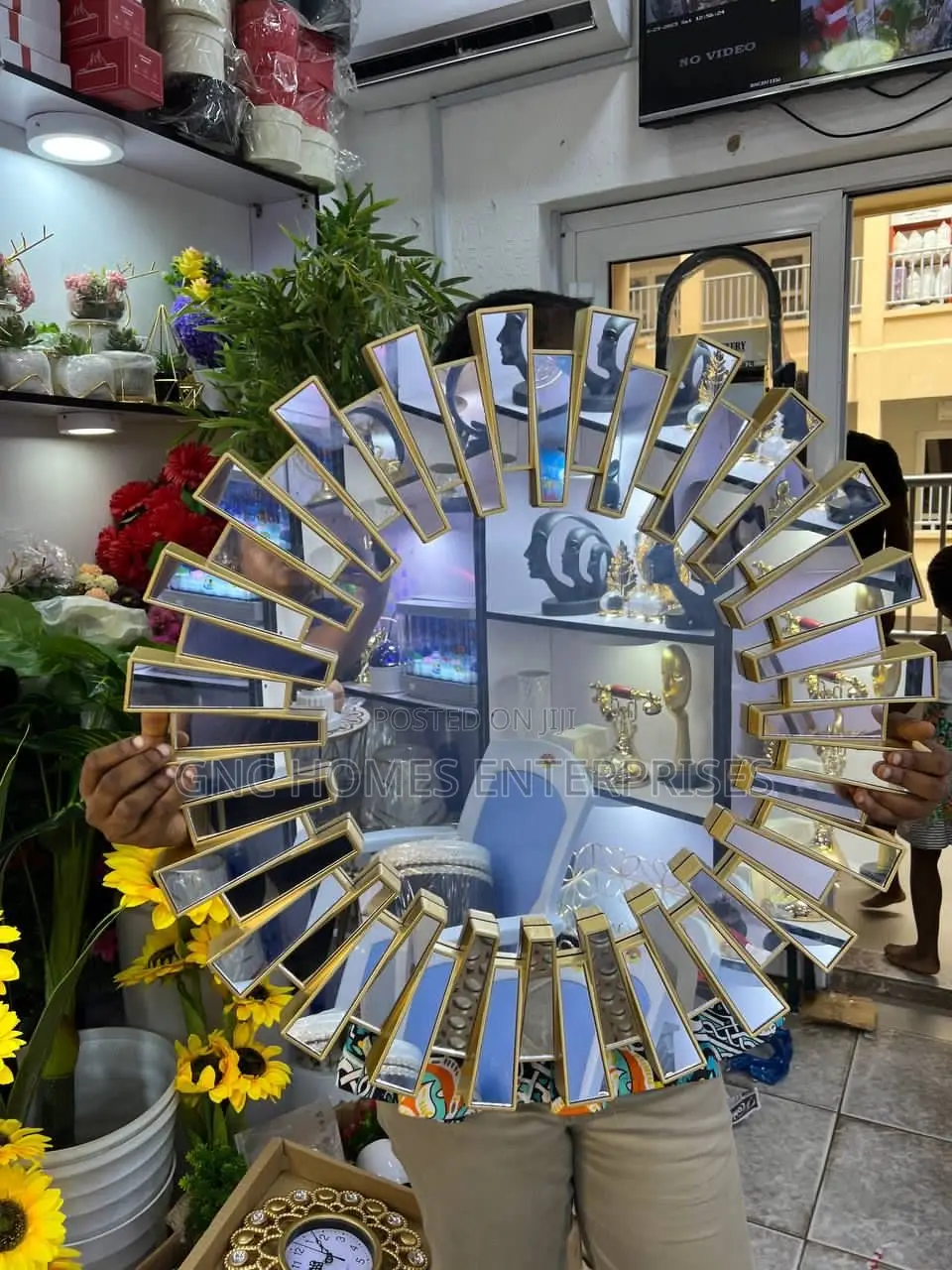 Beautiful Gold Wall Mirror (Bathroom/Sitting Room)
