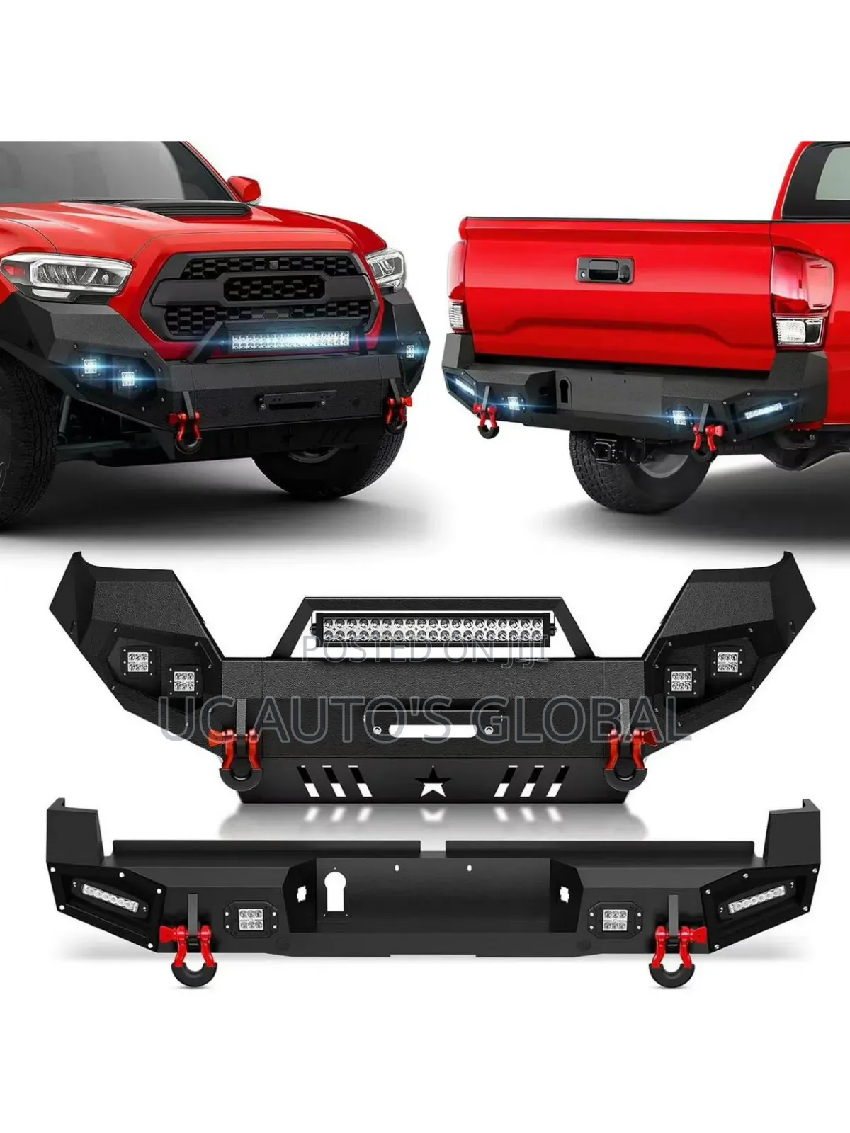 Front and Back Iron Bumper for Tacoma 2020