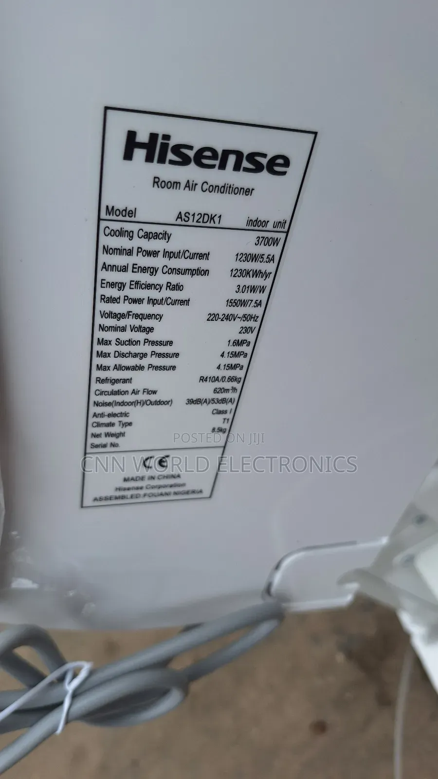Brand New Hisense Inverter 1.5hp Split Ac Copper R410a