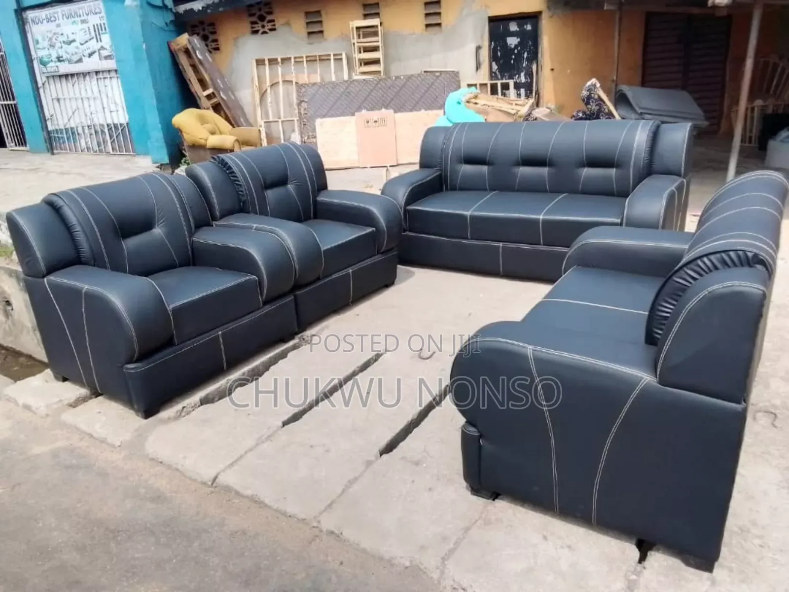 7 Seater Leather Sofa