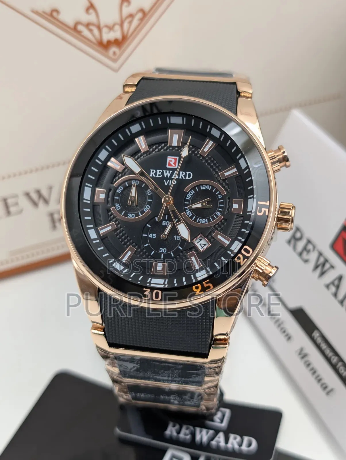 Rewardvip Solid Quality Functional. Chronograph. Watch. For Men.