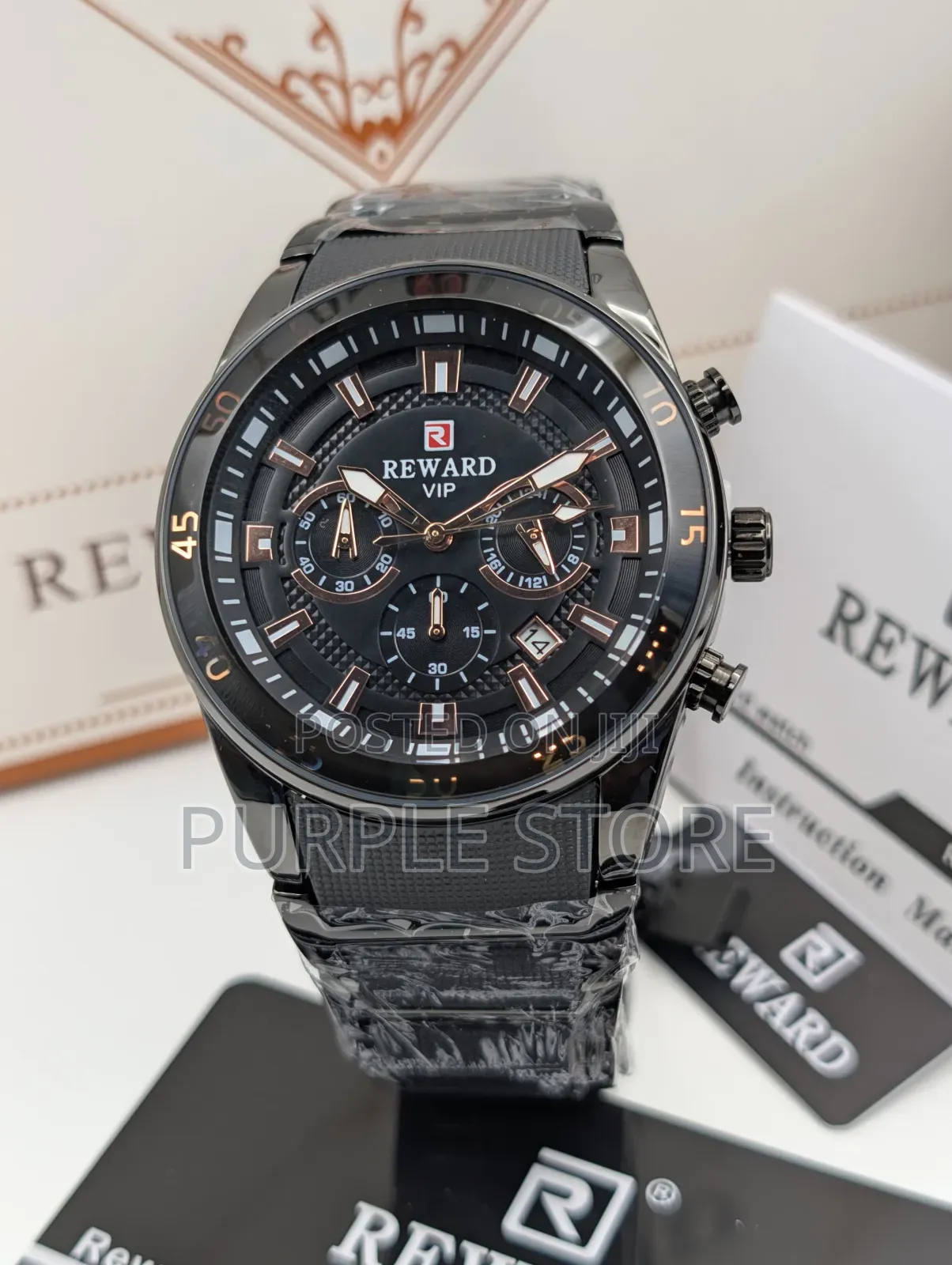 Rewardvip Solid Quality Functional. Chronograph. Watch. For Men.