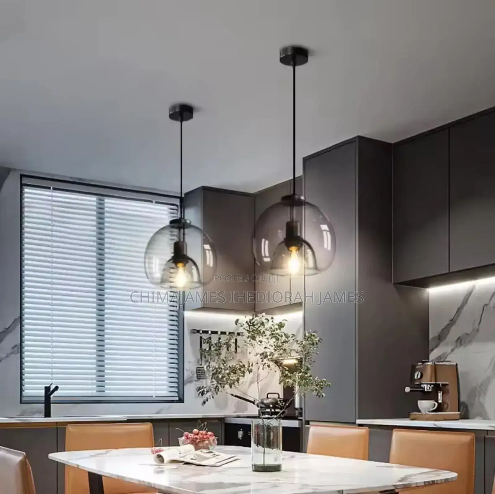 Nordic Glass Pendant Light for Kitchen Island Chandelier