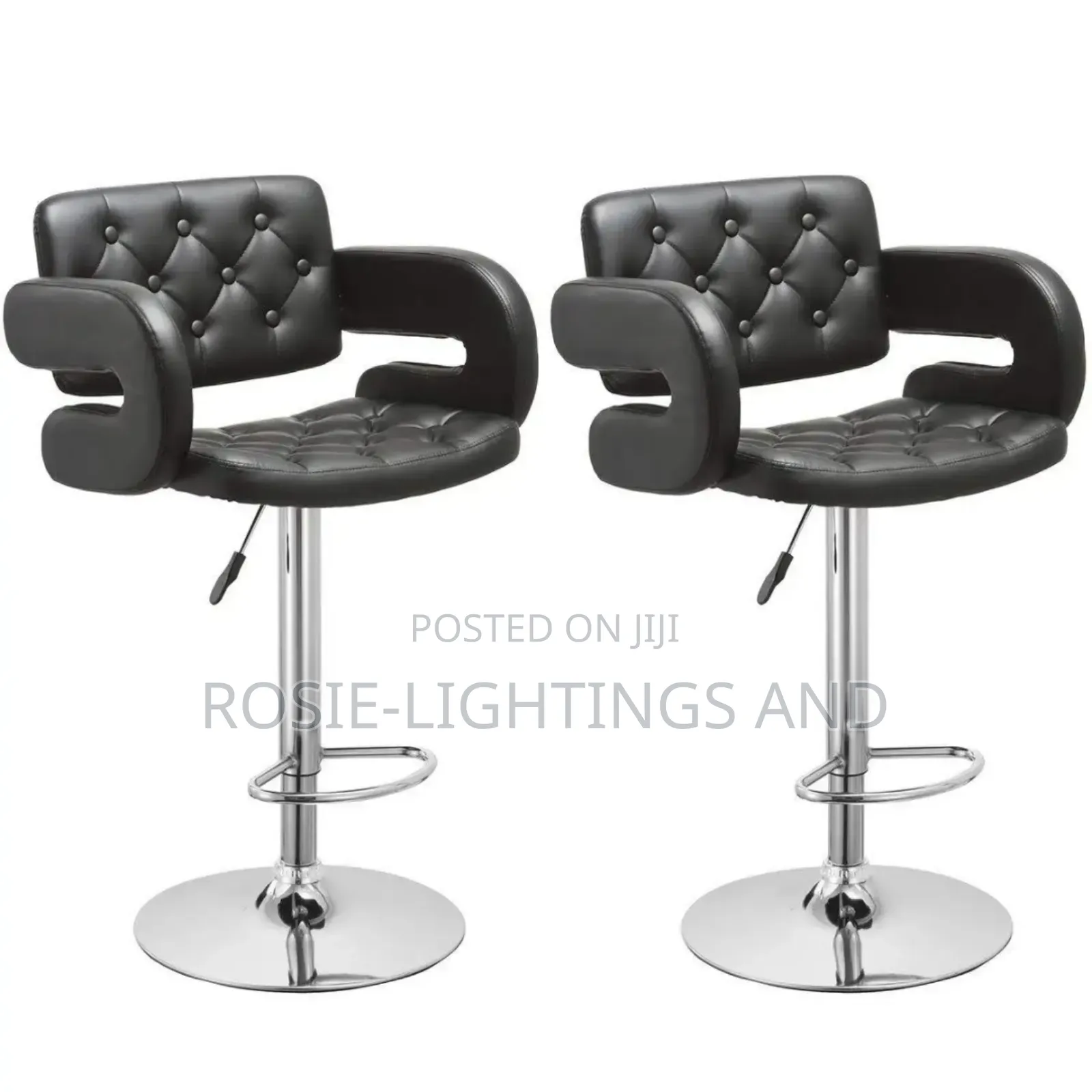 Adjustable High Kitchen Counter Bar Stool With Armrest