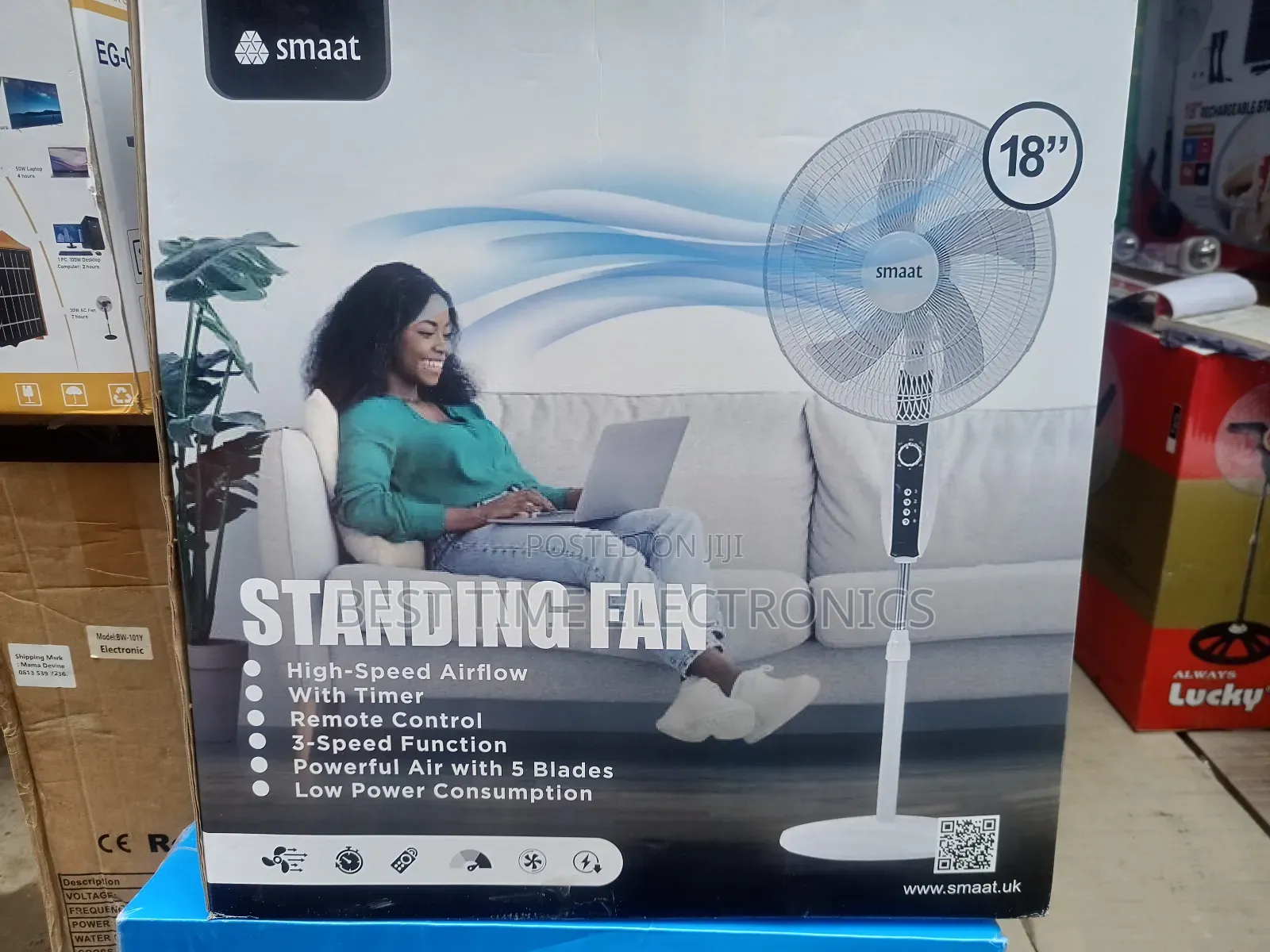 18" Smaat Remote Controlled Stand Fan
