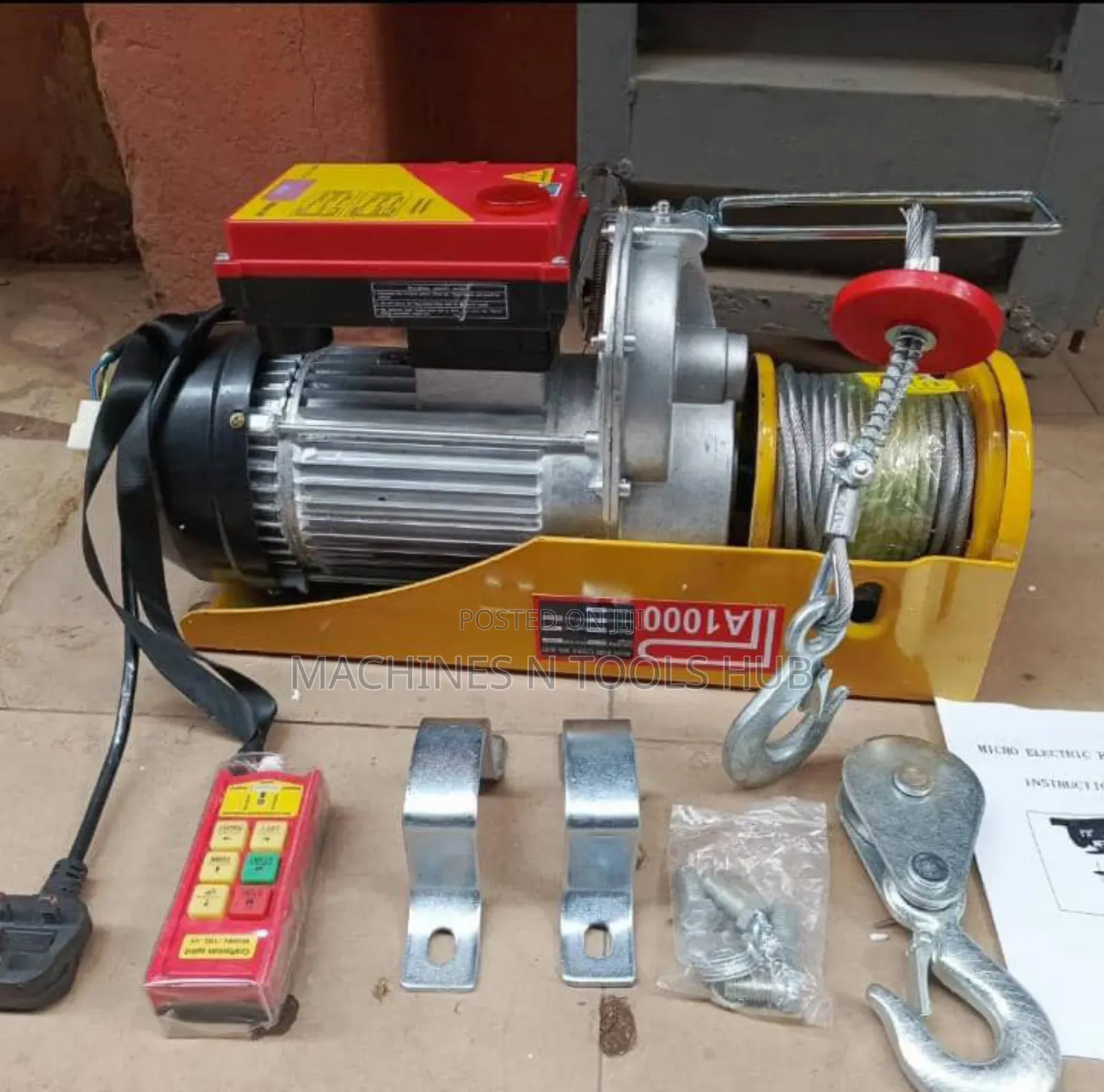 1000kg Cordless Electric Rope Hoist
