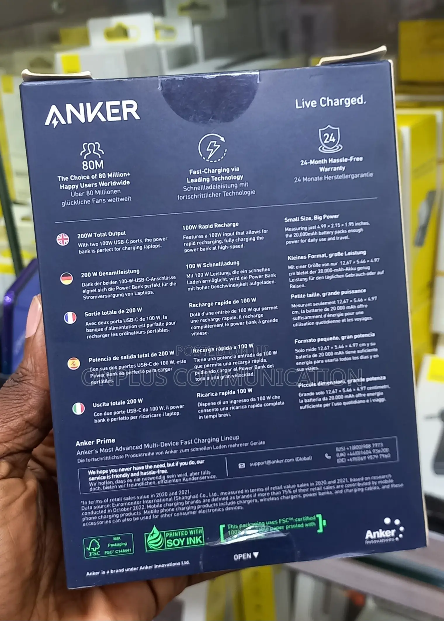 Anker Prime 20,000mah Power Bank 200w