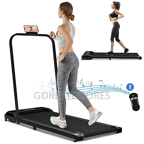 2in1 Portable Foldable Platform Treadmill With Phone Stand