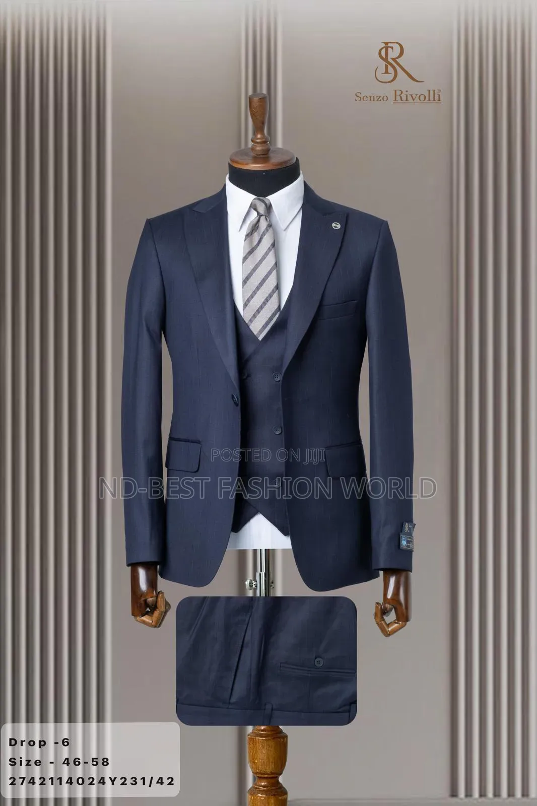 Black Luxury Senzo Revolli Suits