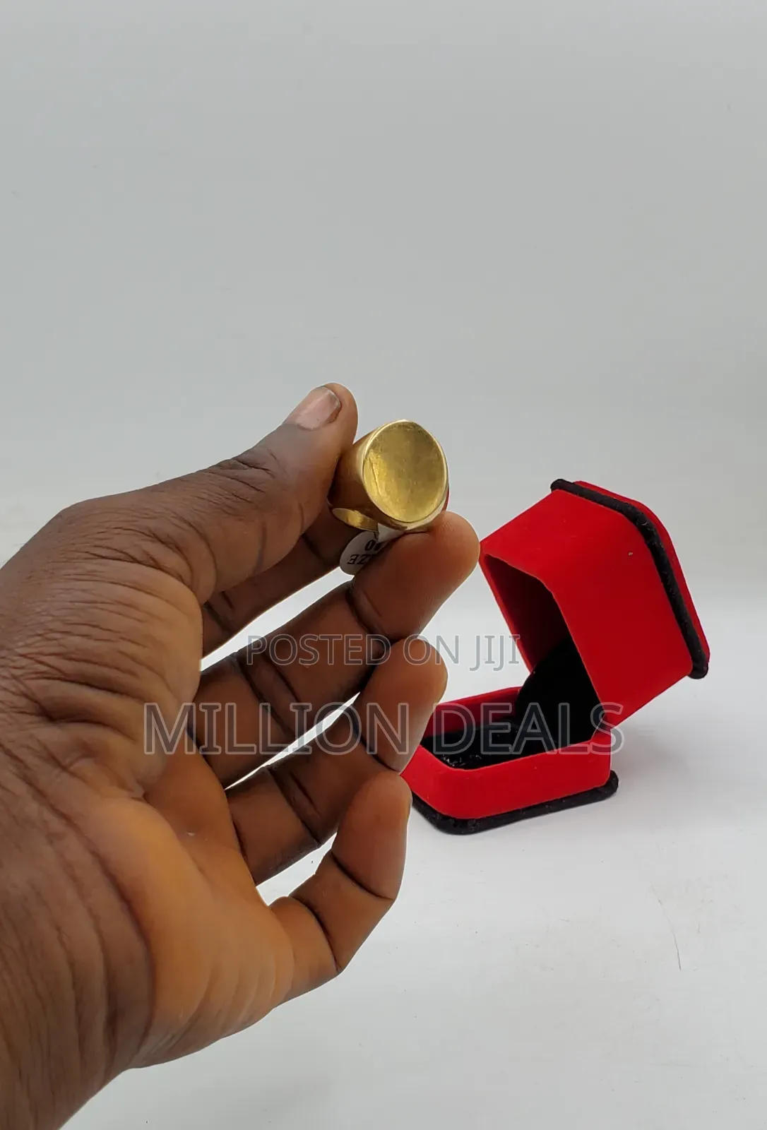 Polish Ski Steel Men's Gold Ring