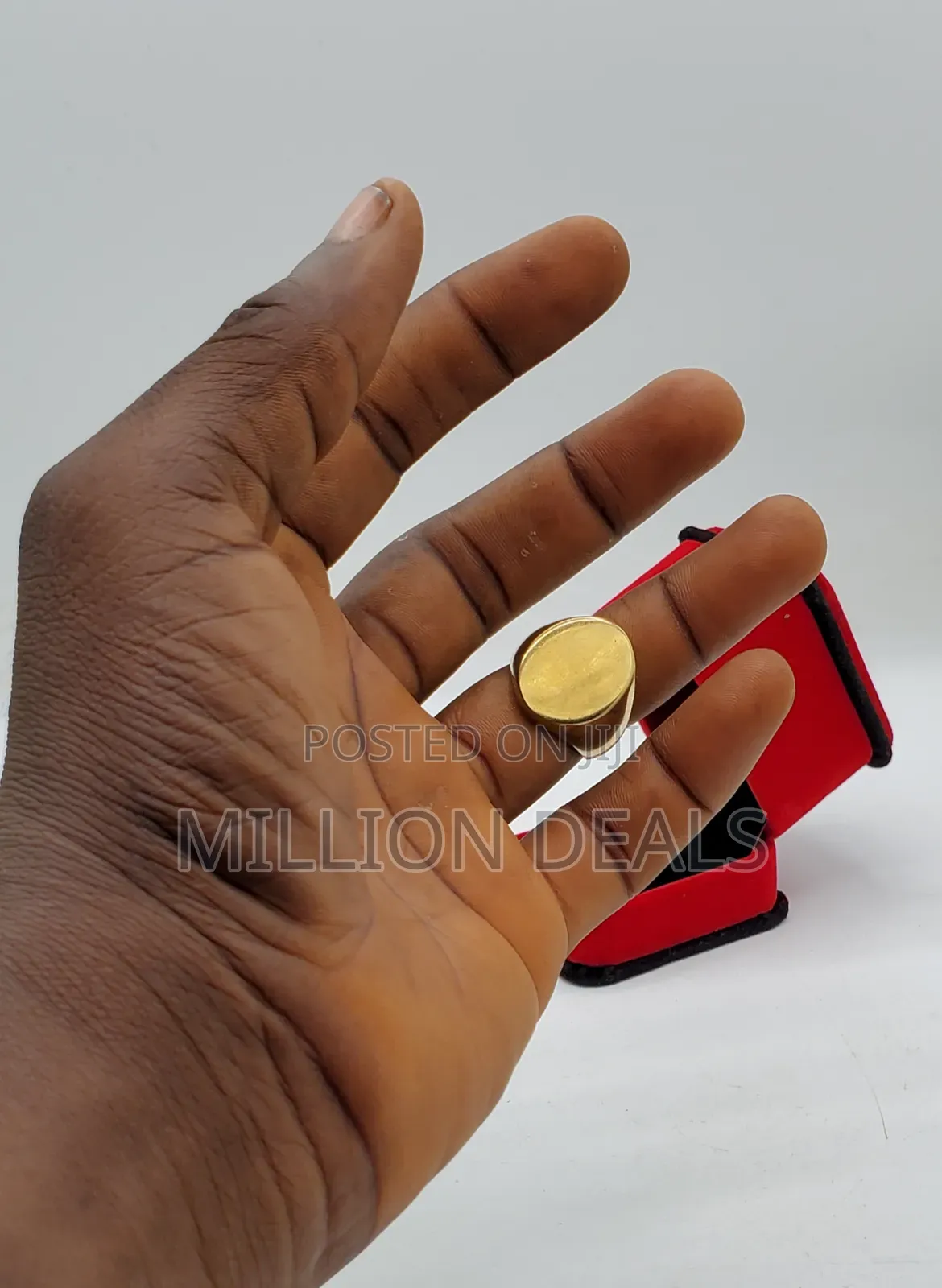 Polish Ski Steel Men's Gold Ring