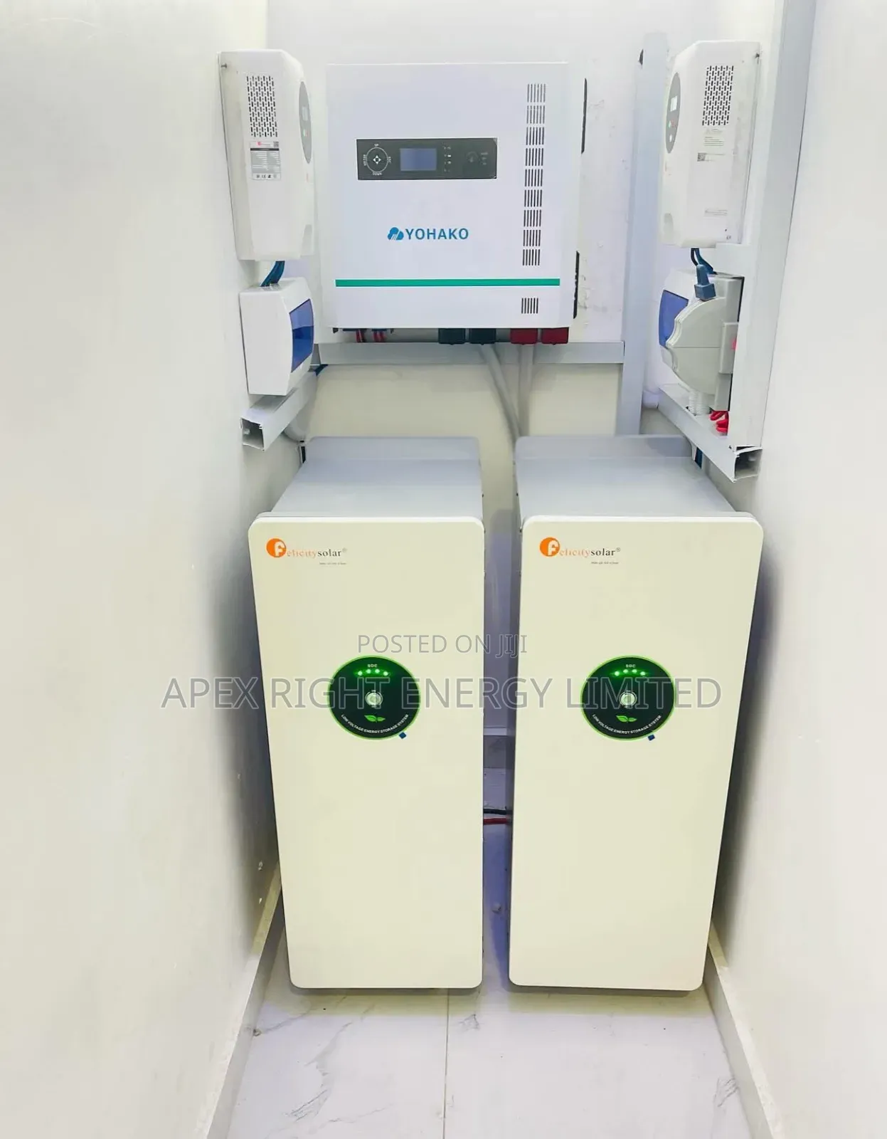 15kva Yohako Inverter Setup+30kwh Lithium+24pcs-650w Panel