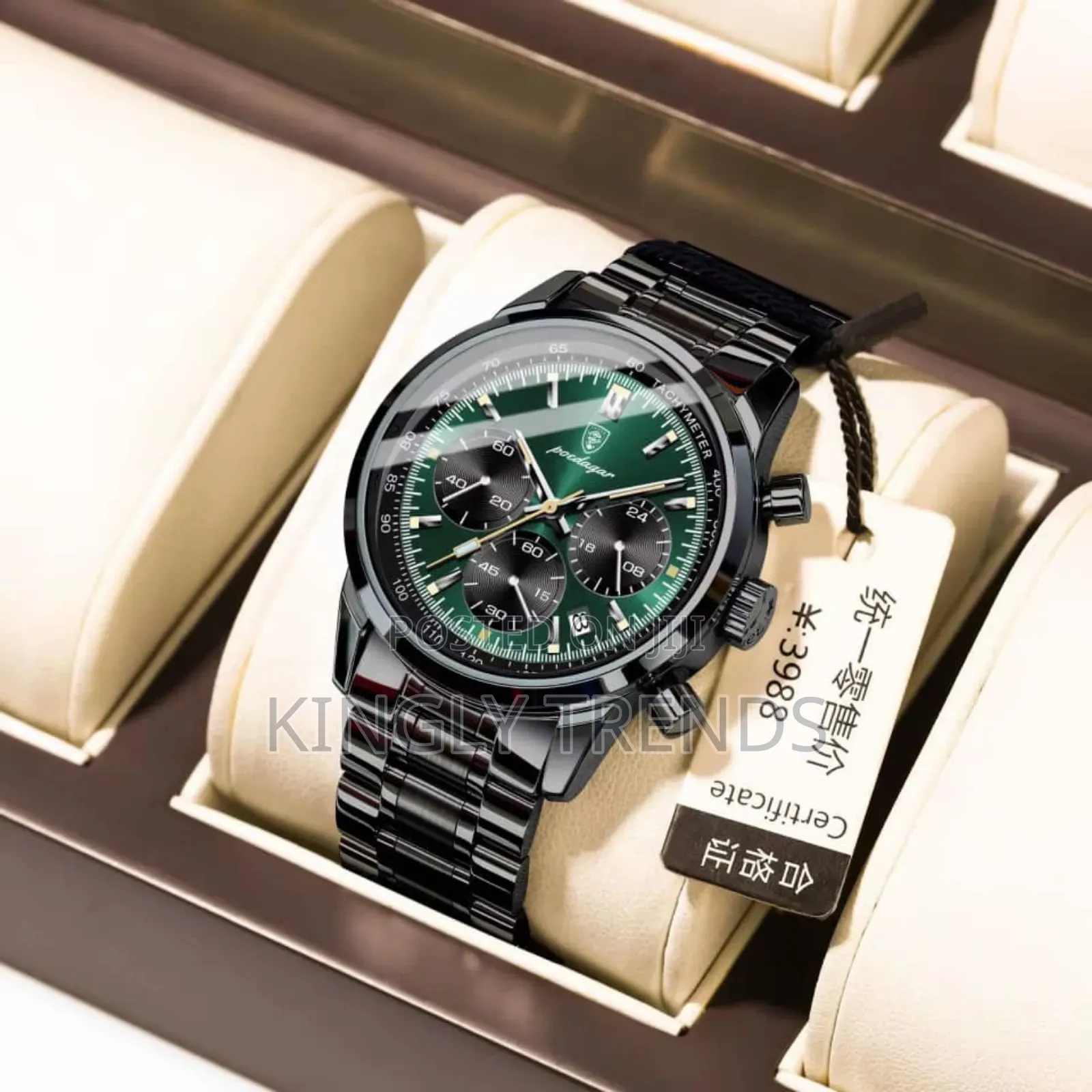 Poedagar Quality Chronograph Stainless Wristwatch
