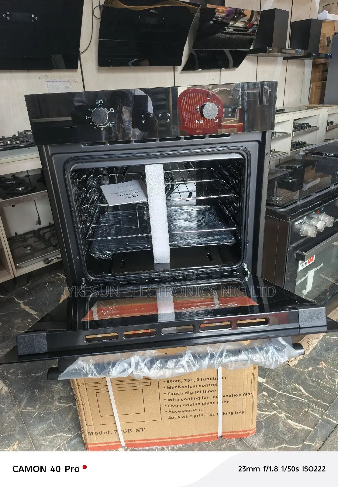 Phiima German Technology Built-in Gas Ele Oven 60x60cm