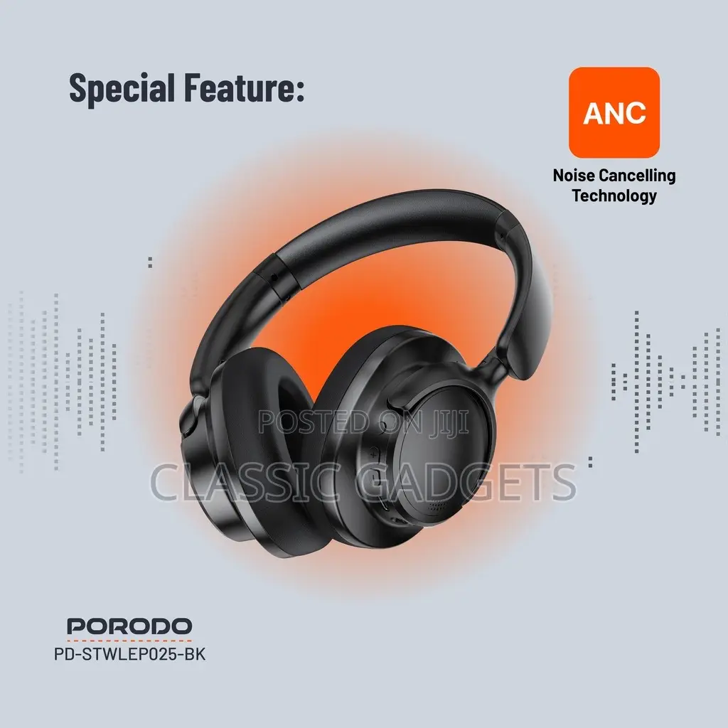 Porodo Soundtec Zen Active Noise-Cancellation Headphone