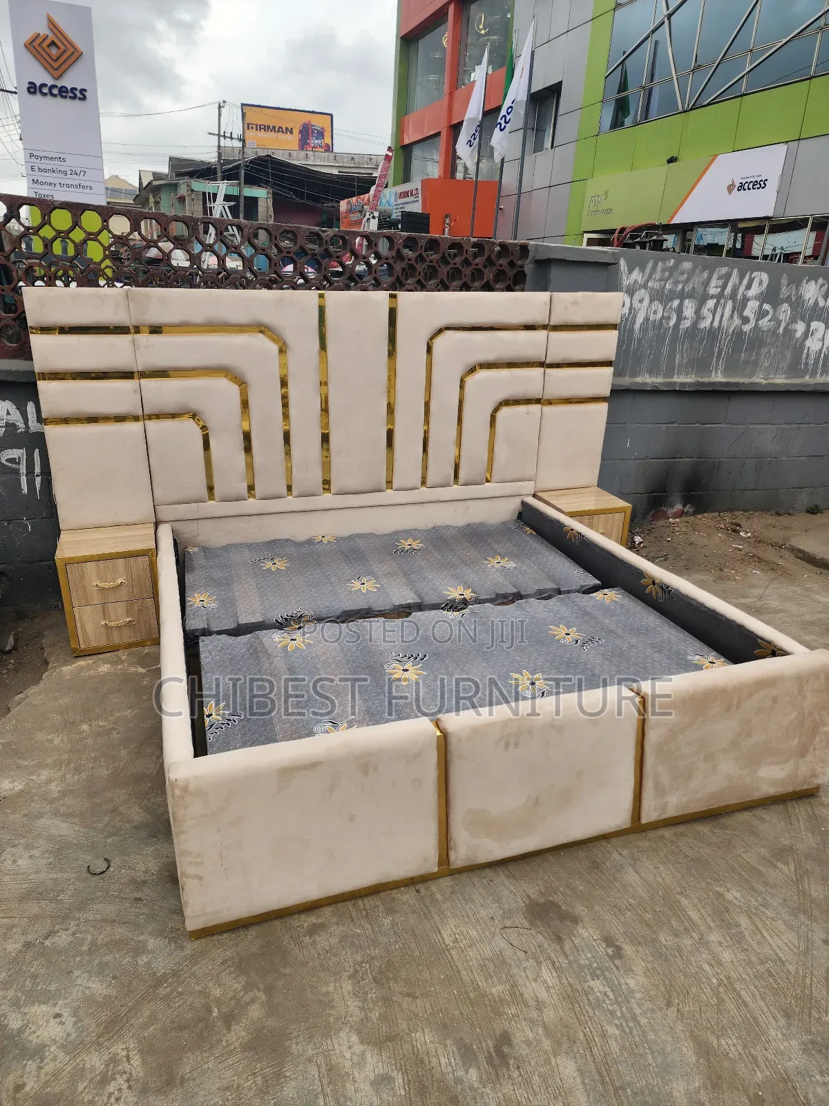 5ft Tall 6by6 Executive Bed Frame With Side Drawers