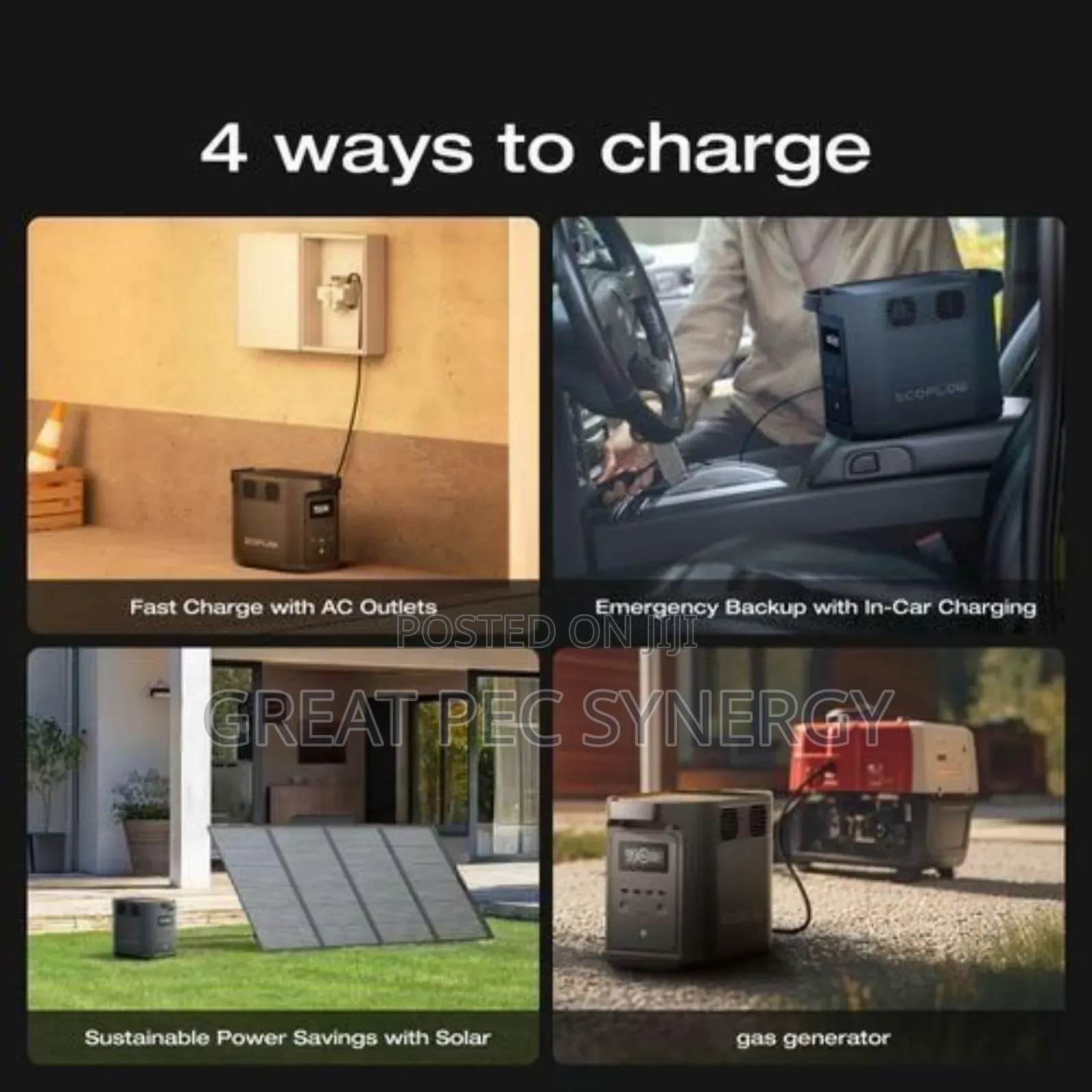 Ecoflow 980wh 500w E980 Portable Solar Generator Station