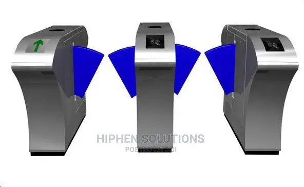 Retractable Automatic Turnstiles Stainless Steel Flap Barrier Gates