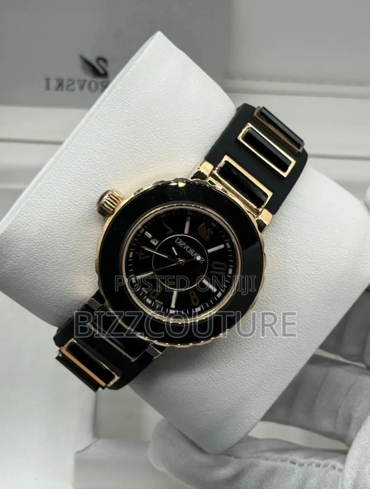 Original Swarovski Black Rubber Strap Watch in Store