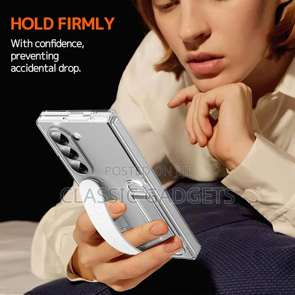 Crystal Clear Case With Strap and Stand for Galaxy Z Fold 7