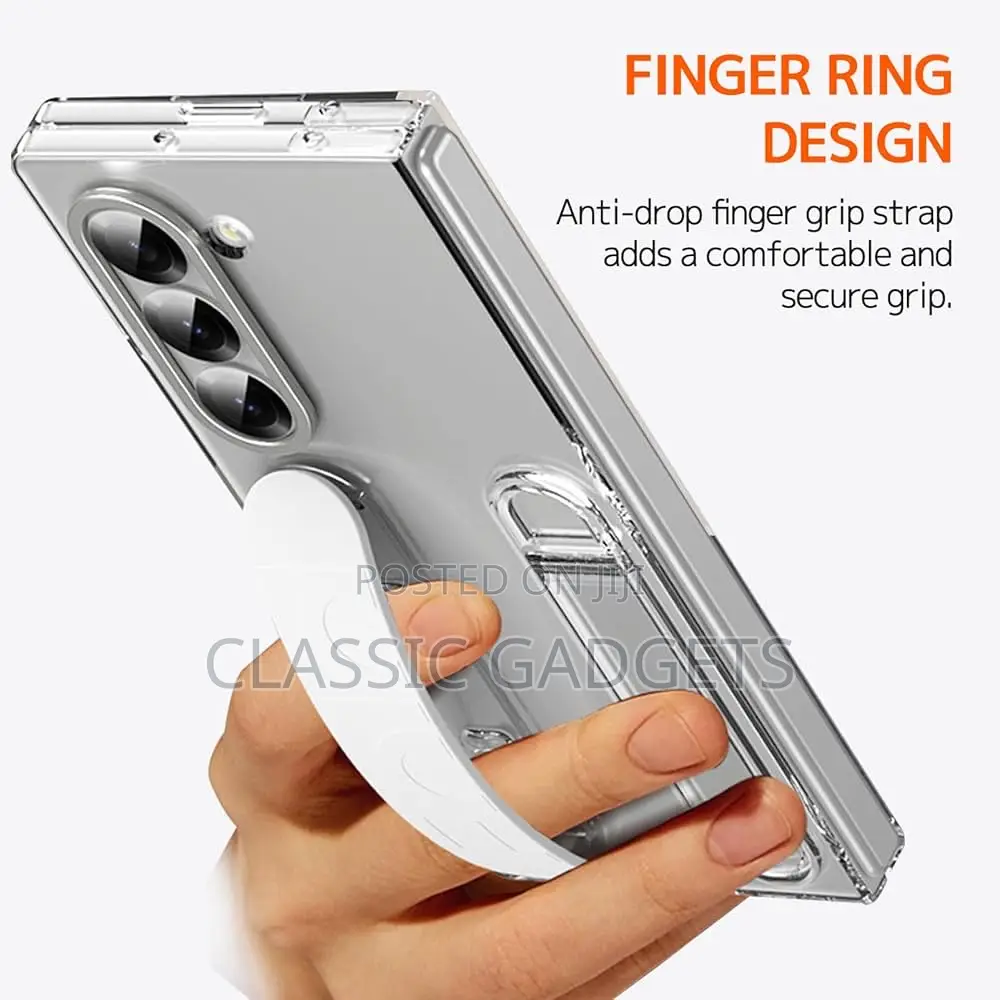 Crystal Clear Case With Strap and Stand for Galaxy Z Fold 7