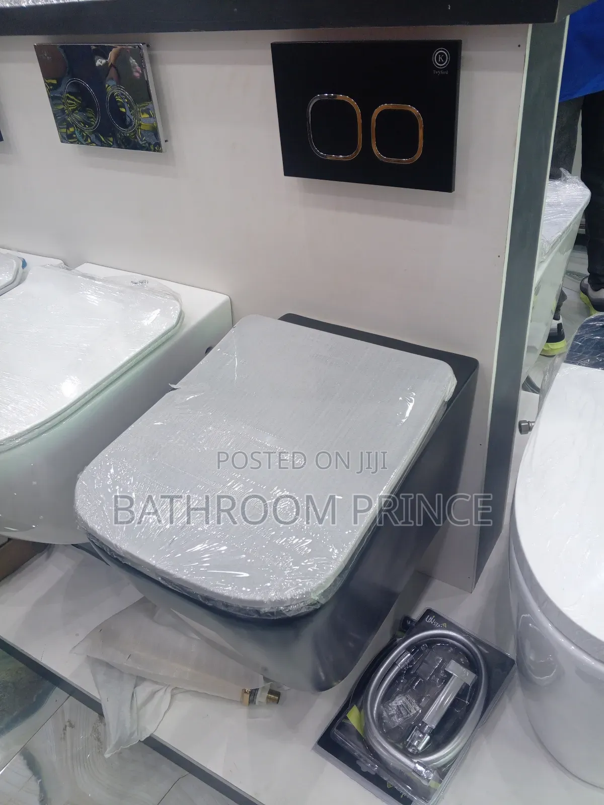 Square Black Conceal Water Closet