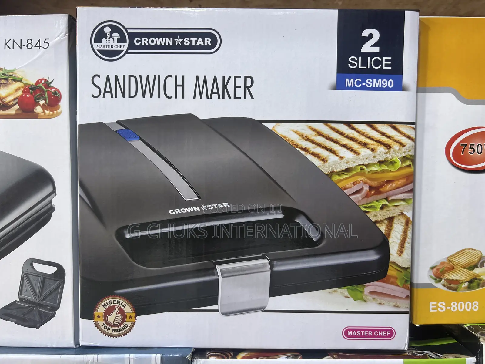 Crown Star Sandwich Maker/ Toaster- 2 Slice
