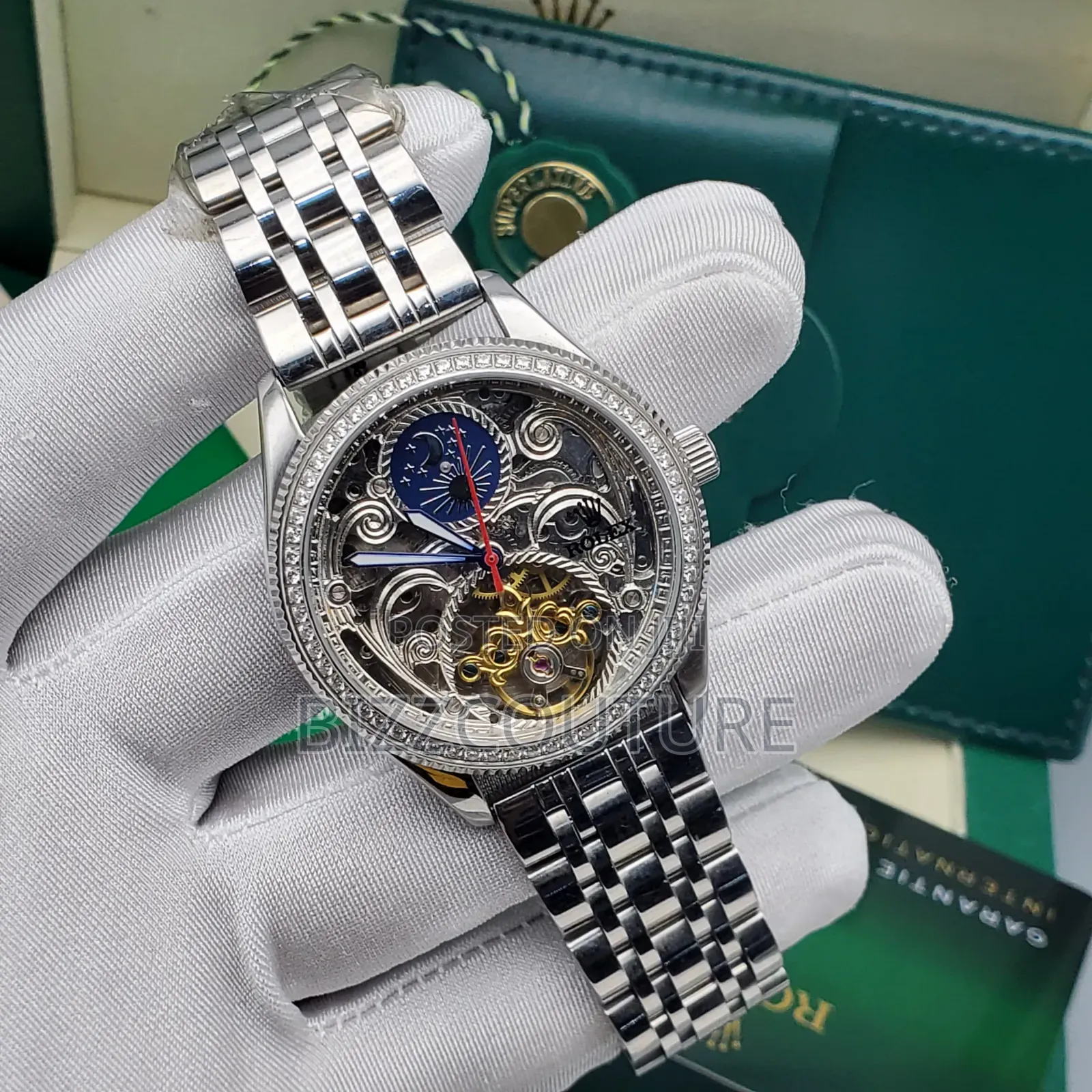 Original Rolex Mechanical Silver Stainless Steel Watch