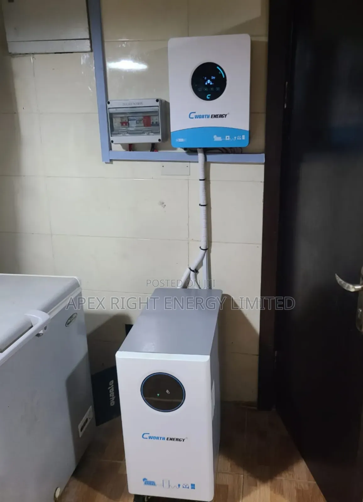 12kva Cworth Hybrid Setup+15kwh Lithium+12pcs-650w Panel