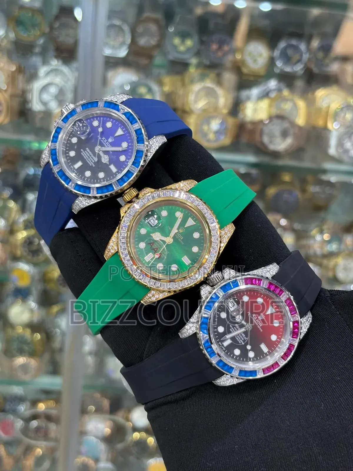 Original Rolex Calendar Rubber Strap Watch in Store