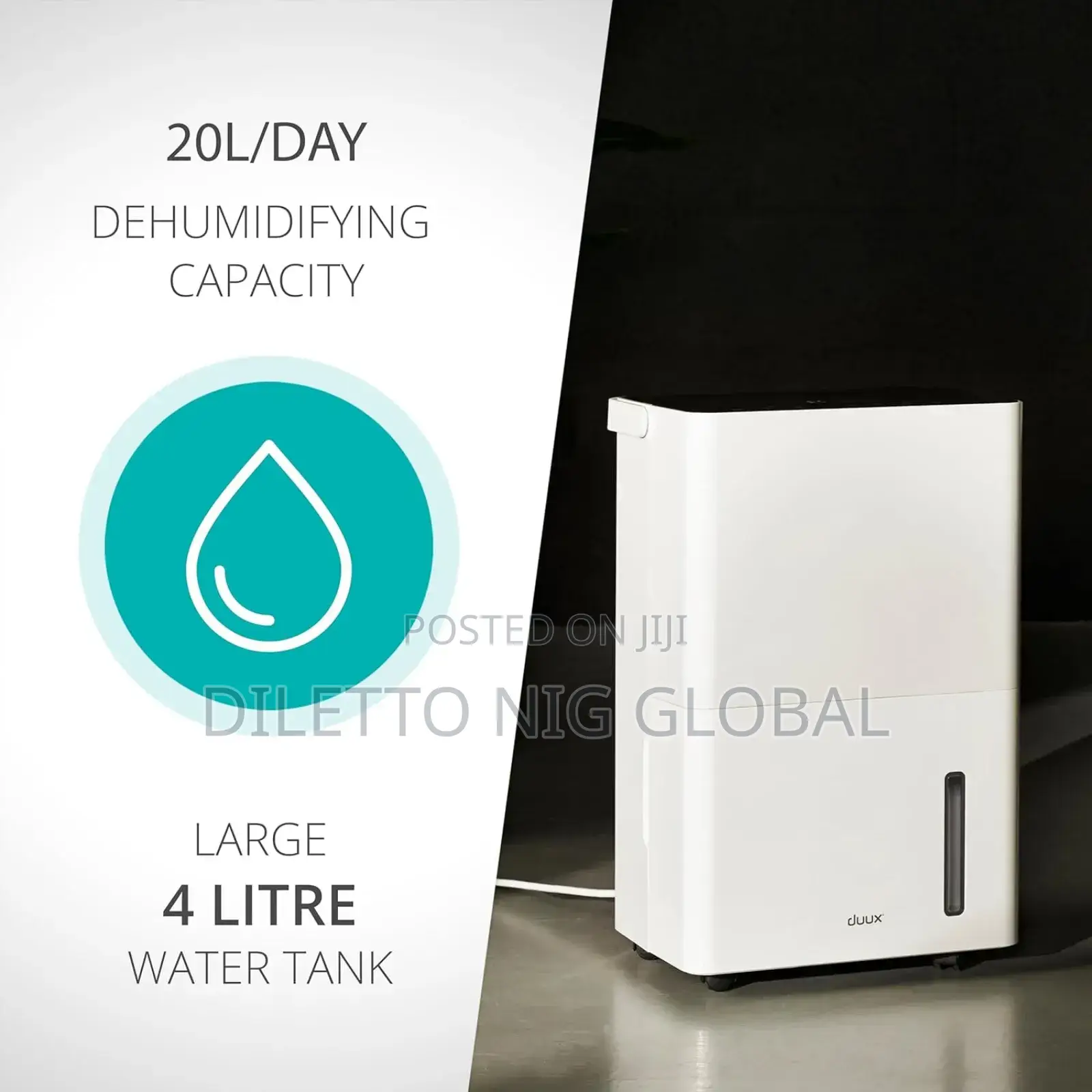 Duux Bora Smart Dehumidifier 20l |Clothes Drying Mode
