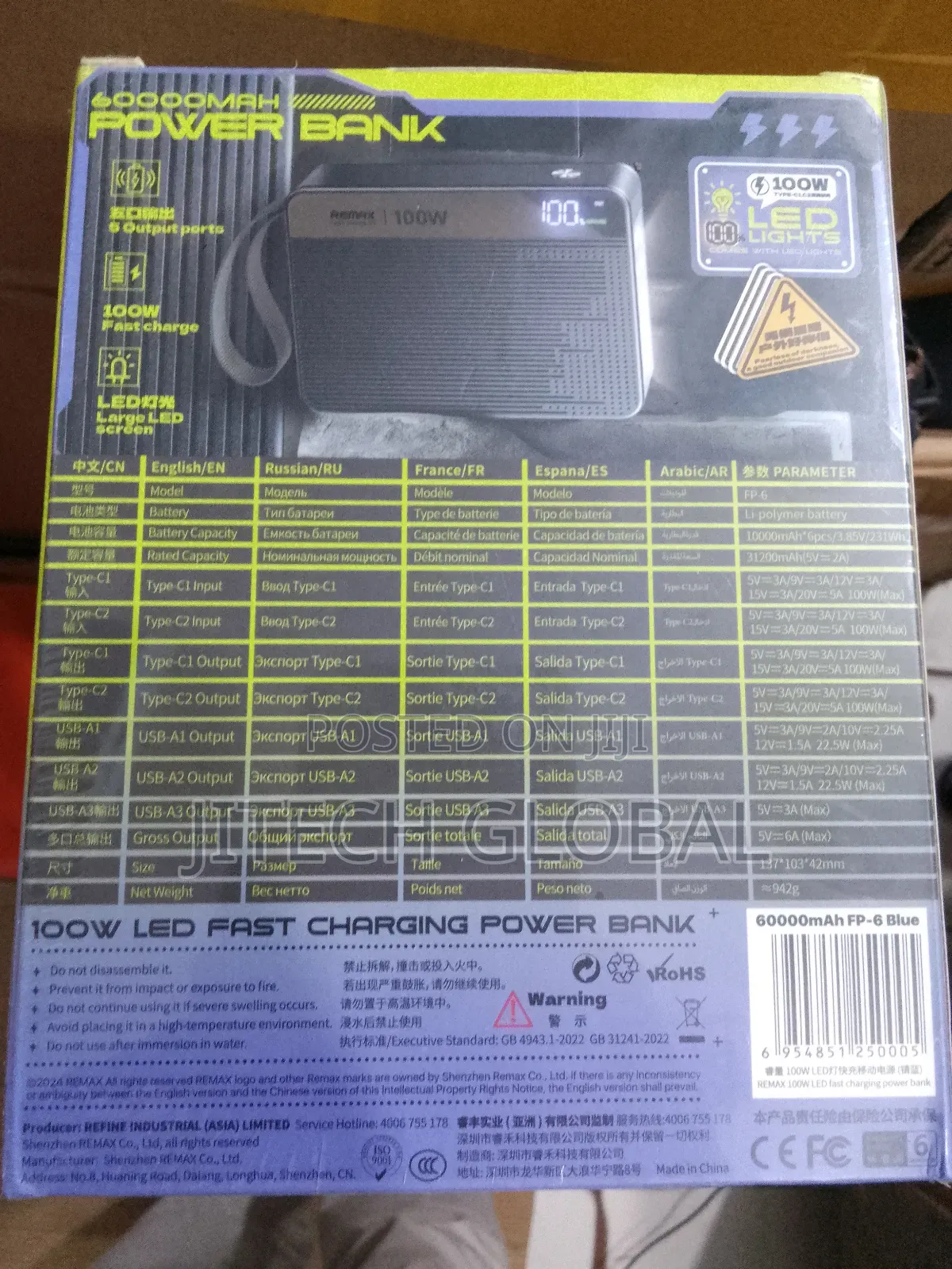 Remax 60000mah Power Bank 100w