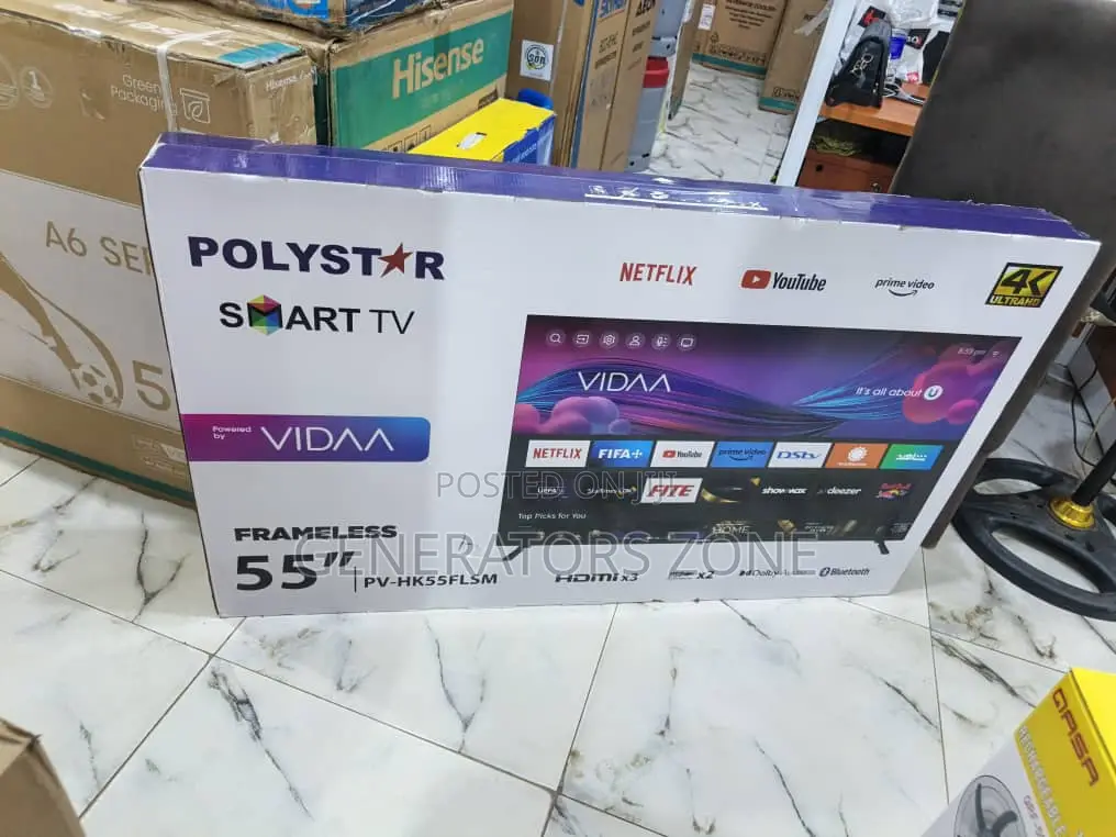 Polystar 55 Inches Smart Tv (Pv-Hk55flsm) – Brand New