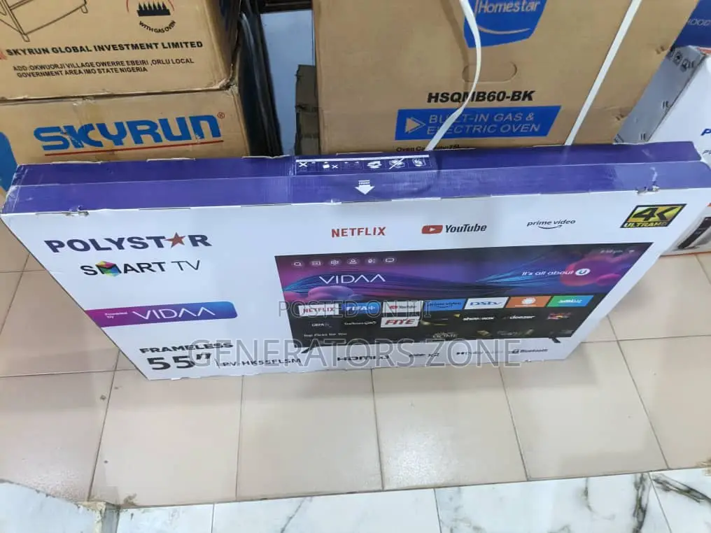 Polystar Pv-Hk55flsm 55" Smart Tv – Usb, Hdmi, Wi-Fi