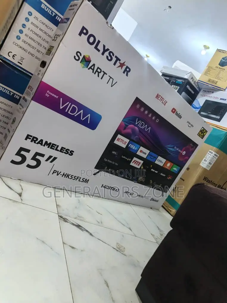 Original Polystar 55 Inches Smart Tv – Android Pv-Hk55flsm