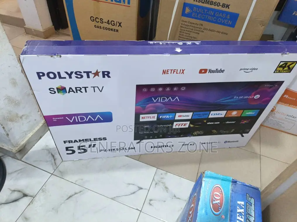 Original Polystar 55 Inches Smart Tv – Android Pv-Hk55flsm