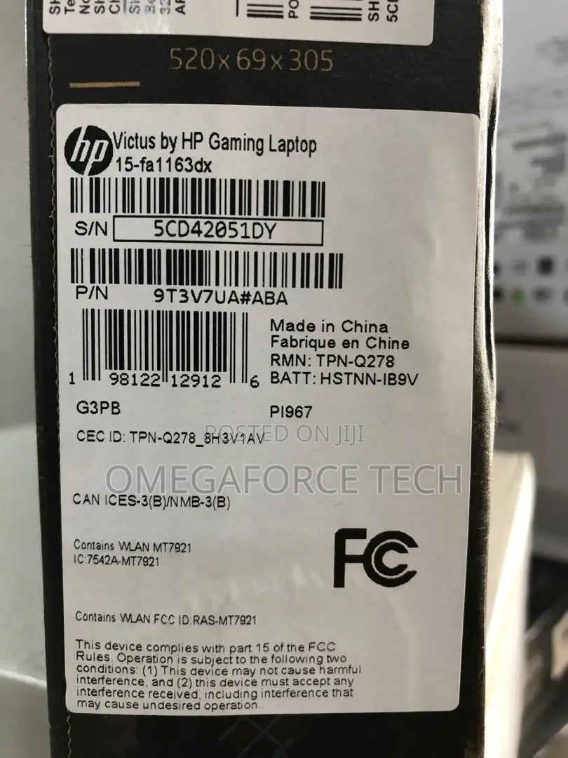 New Laptop HP Victus 15 16GB Intel Core I7 SSD 512GB